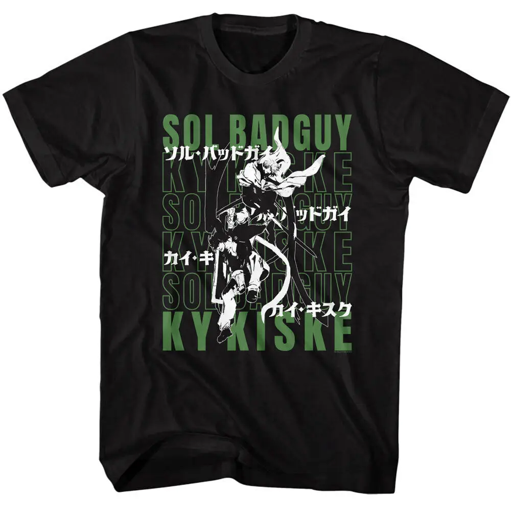 Guilty Gear Sol Badguy v Ky Kiske Men's T Shirt Characters Arc Video Game