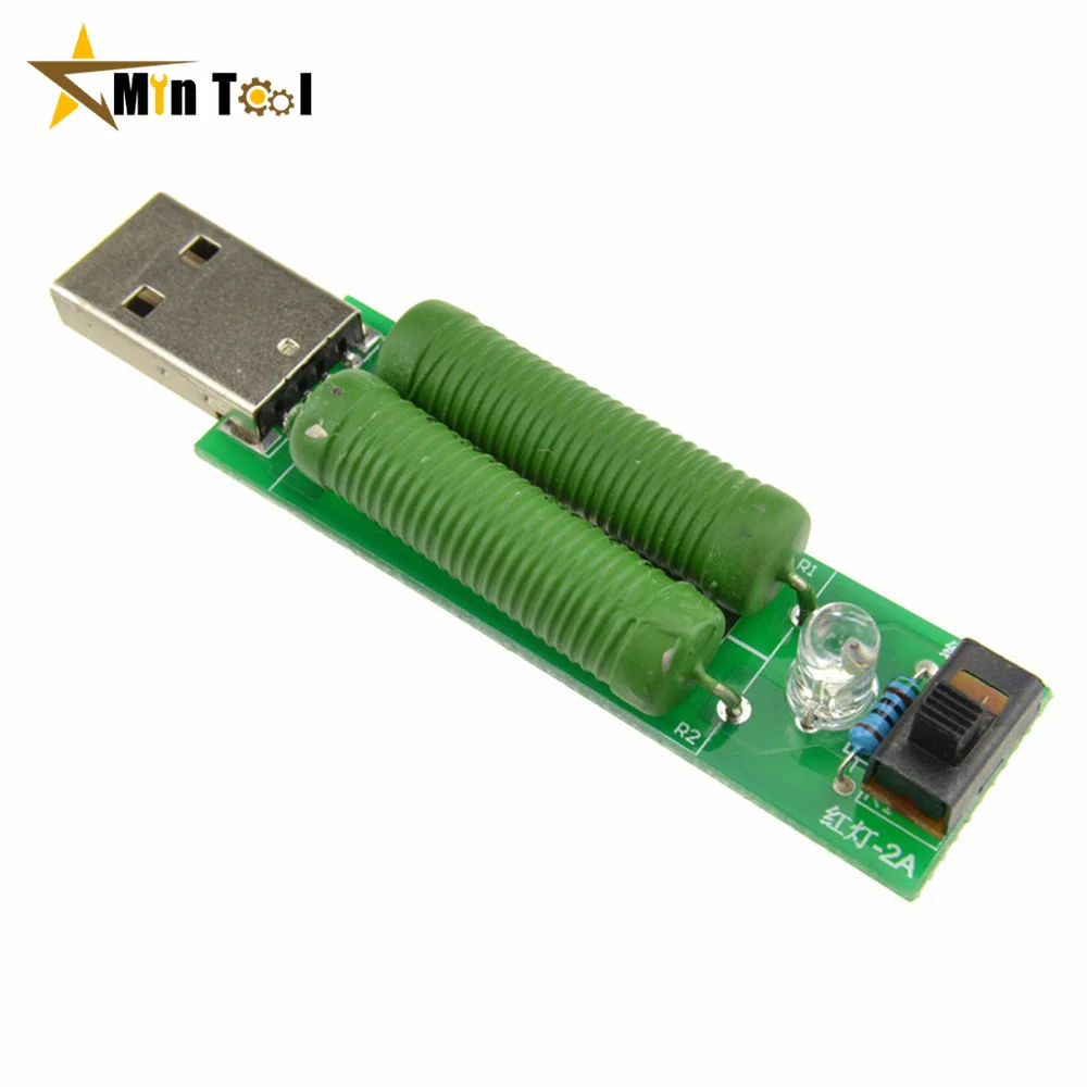 Usb Resistor DC Electronic Load With Switch Adjustable 3 Current 5V1A/2A Battery Capacity Voltage Discharge Resistance Tester