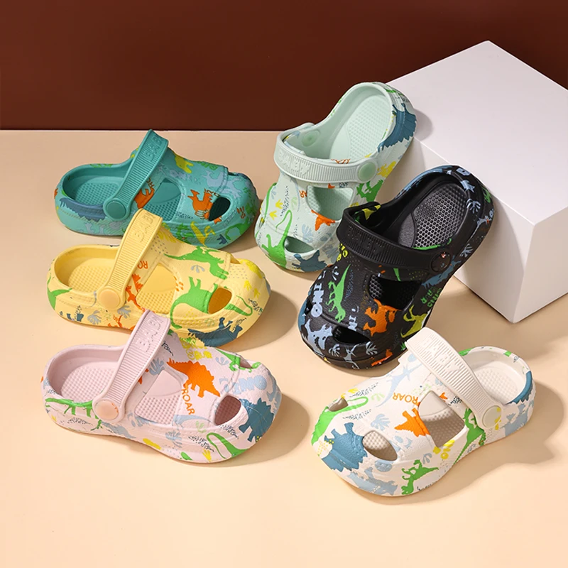 

Boys' slippers, new thick-soled outerwear, children's soft-soled slippers, indoor home non-slip outerwear, anti-collision hole s