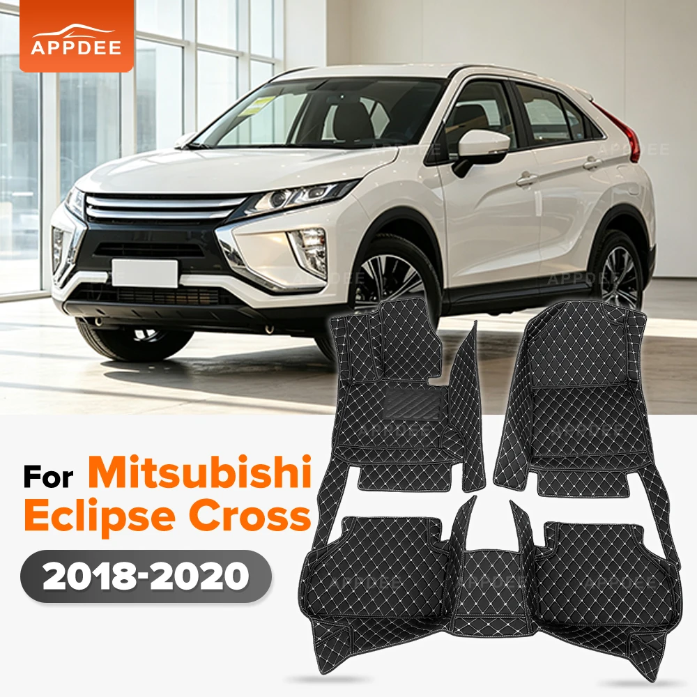 For Mitsubishi Eclipse Cross 2018-2020 Custom Fit Car Floor Mats All Weather Leather Anti‑Dirt Car Interior Accessories