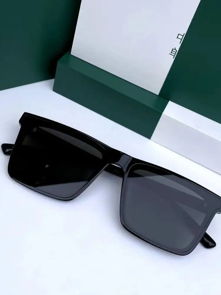 AliExpress NONE Punk Square Frame Sunglasses Sun-Protective Simple Driving Glasses Street Photos Summer Decoration Eyewear for women man