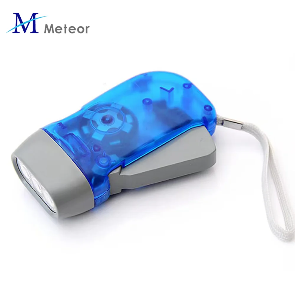 Portable Mini Size Plastic Hand-Pressing LED Rechargeable Flashlight Home Appliance Camping Outdoor Lights Night Light