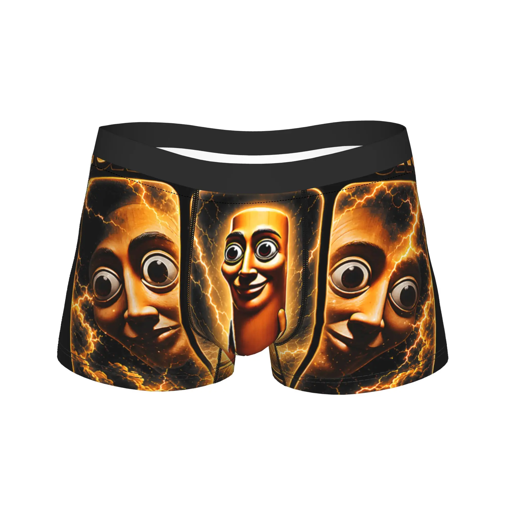 

Surreal Brainrot Meme Tung Tung Tung Sahur Boxer Brief Underwear Quality Men Comfortable Boxershorts Print Plus Size Panties