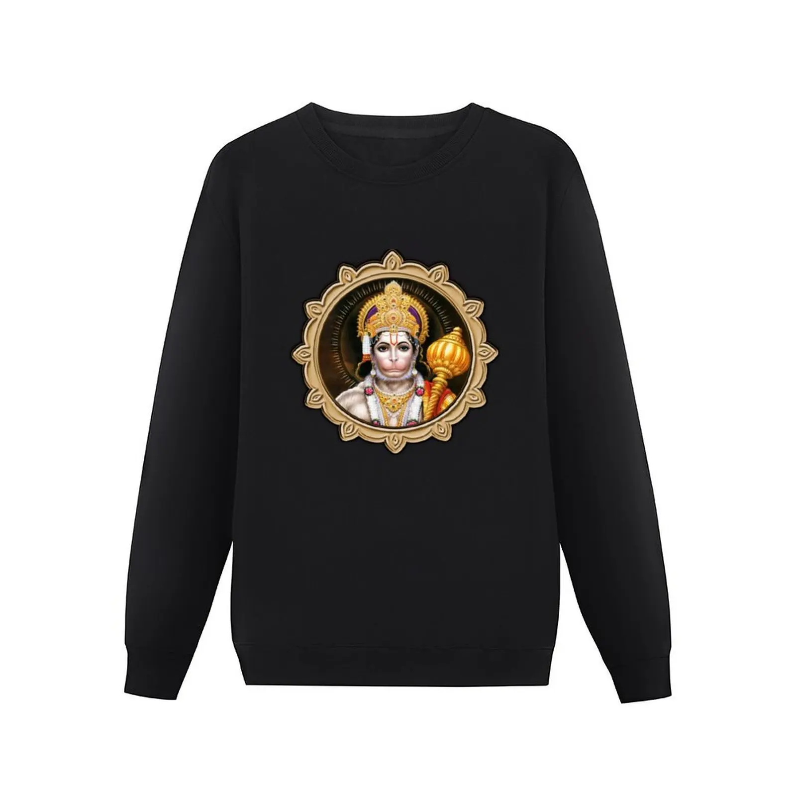 Lord Hanuman ji looking from mirror Pullover Hoodie men's coat hooded sweatshirt for men