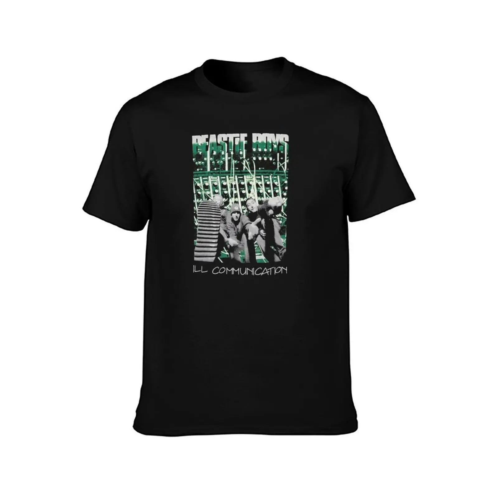 Beastie band Boys Vintage Look Ill Communication (with Typography) T-Shirt Basic Plain Short Sleeve Crew Neck Tee T-Shirt
