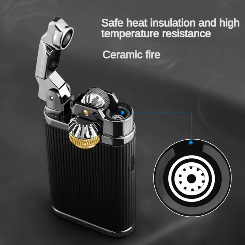 Outdoor Blue Flame Torch Jet Butane Gas Lighter Metal Electronic Press Ignition Windproof Cigar Lighter Gift for Men