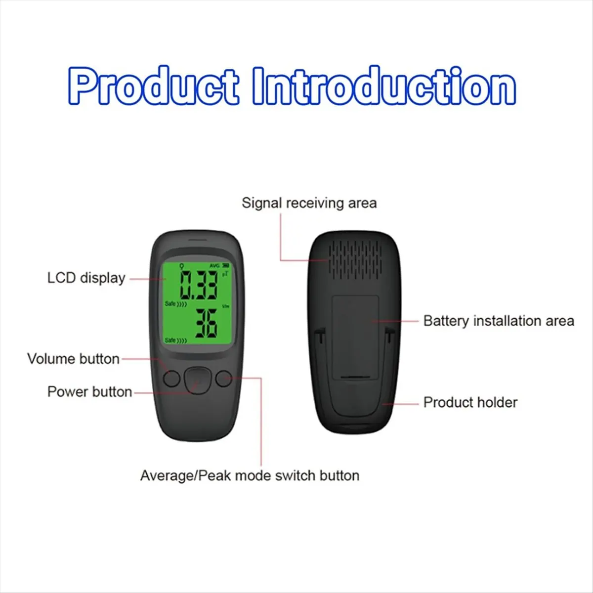 Budget-Friendly Nuclear Radiation Detector LCD Display Geiger Counter Radiation Detector with Average/ Mode and Smart Alarm