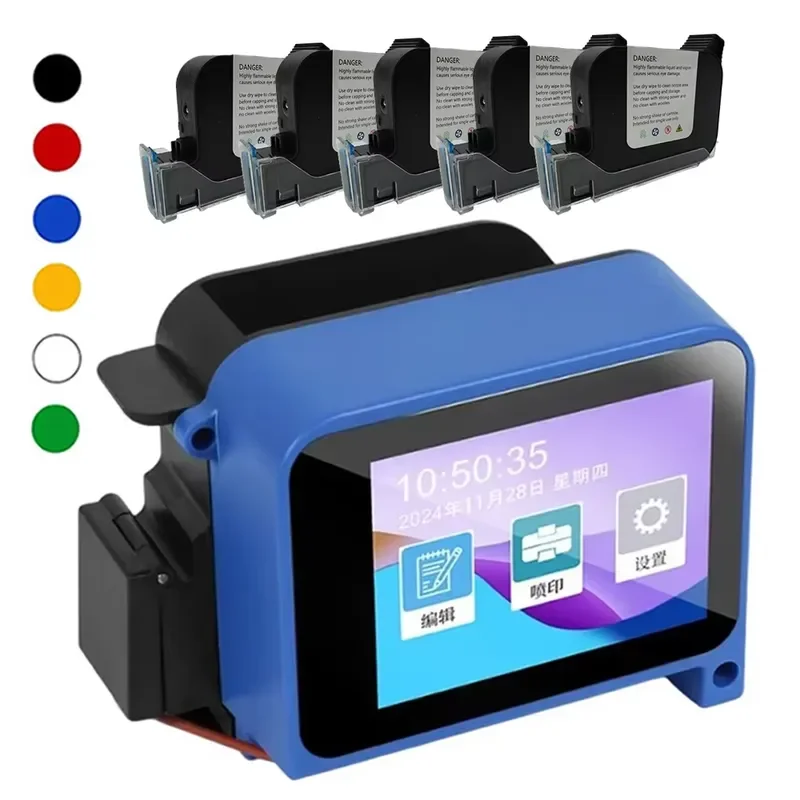 Portable Date Printer for Bags and Cans High Precision 600 DPI Type-C Interface Lightweight Printing Tool with 1 Year