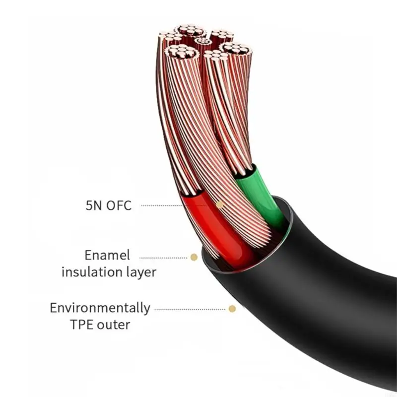 E65C Enhances Headphone Experience Headphone Wire With Gold Plate 6.35mm Adapter For EAH DJ1200 Professional Audiophiles