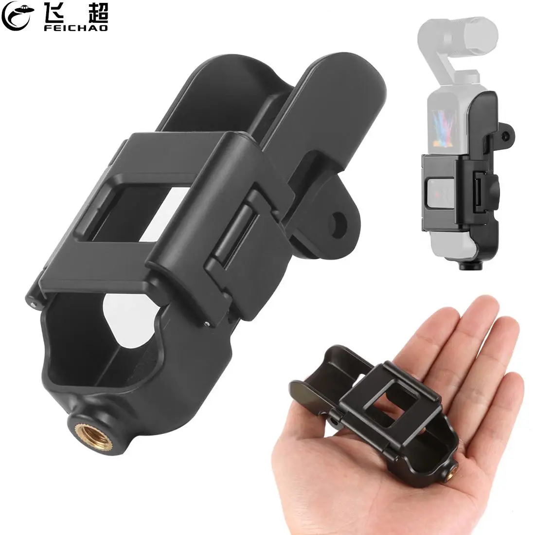 Carcasa Protectora con Soporte y Ranura para Tornillo de 1/4 para DJI OSMO Pocket / Pocket 2 / Pocket 3 Gimbal Portátil