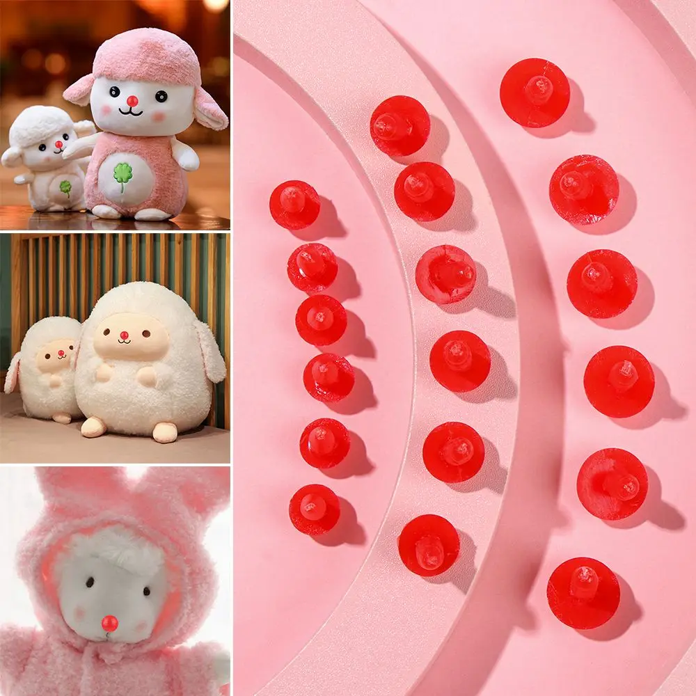 20pcs/bag 3 Sizes Round Animal Eyes Plastic Toy Safety Nose Red Noses Bear Crafts DIY Doll Parts