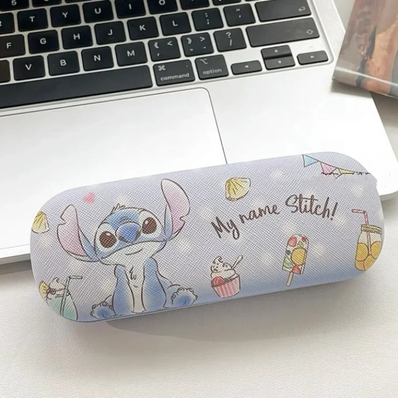 MINISO Disney Stitch Glasses Storage Box Cute Cartoon Sanrio Hello Kitty Student Glasses Sunglasses Protective Box Student Gifts