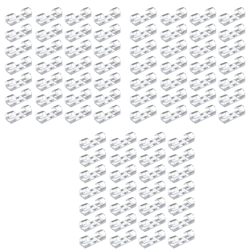 

ABSE-300PCS Cable Clips Cable Tidy Wire Holder With Strong Self Adhesive Pads Plastic Cord Management Organiser Transparent