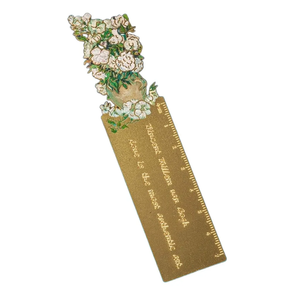 

Sunflower Metal Bookmark Painting Tassel Pendant Pagination Mark Aesthetic Stationery Pendant Decorative Oil Painting Bookmarks