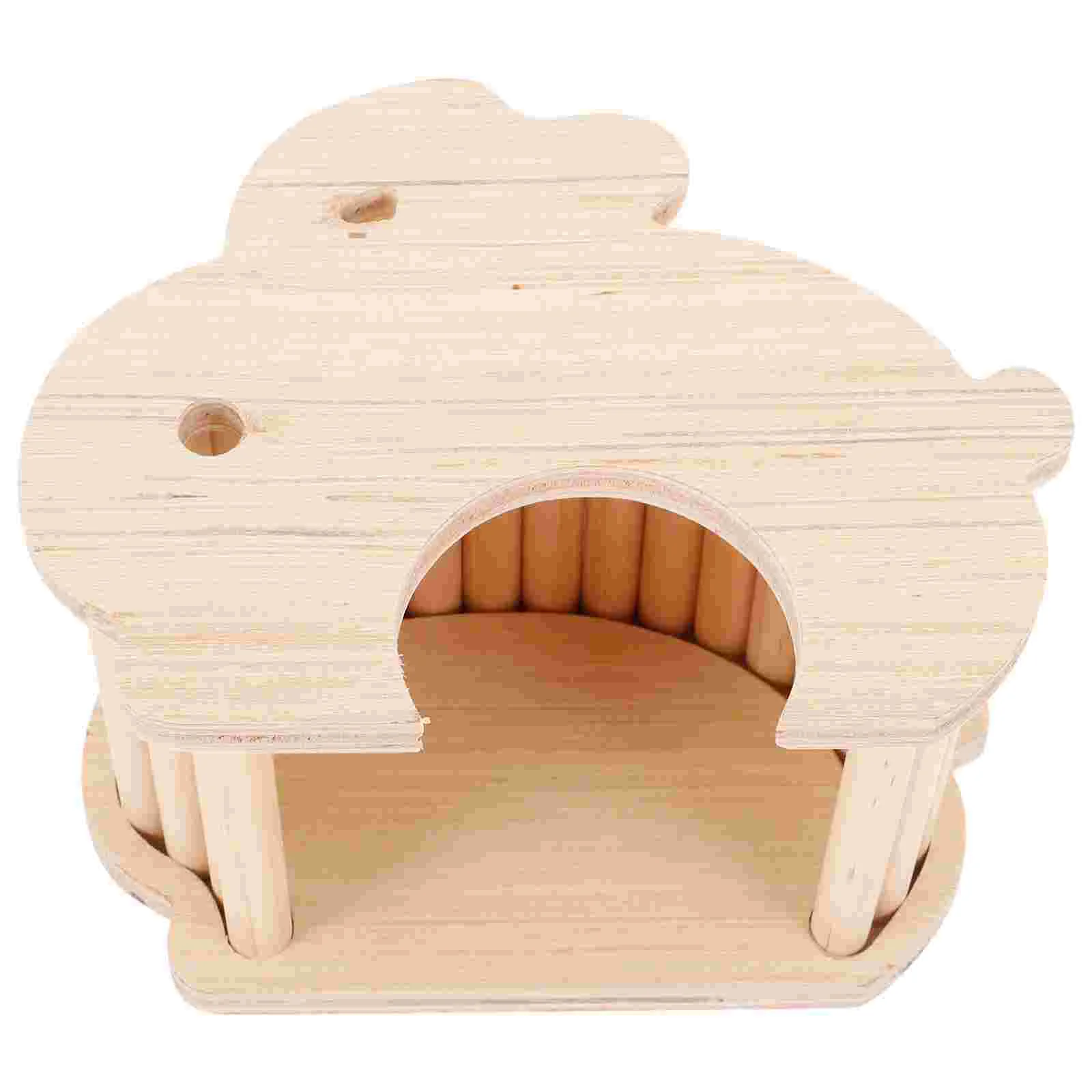 

Hamster Rabbit Cabin Houses Hideouts Delicate Squirrel Bunny Toys Wear-resistant Rat Wooden Mini