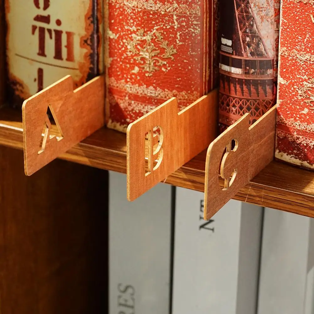 Marcapáginas de madera Rectangular, herramienta de aprendizaje de letras, manualidades, Mini, X2M6