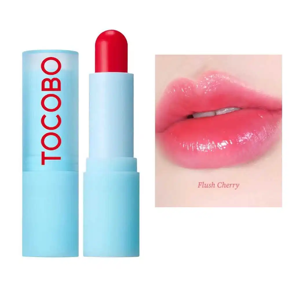1/3PCS TOCOBO 글라스 틴티드 립밤 3.5g 체리 베리 컬러 보습 및 영양 립스틱 데일리 립 케어