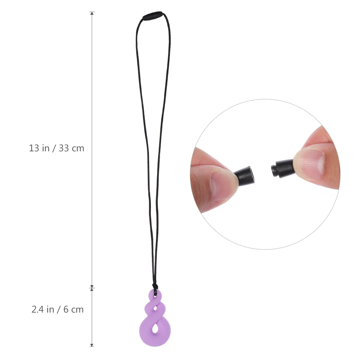 

2Pcs Chew Necklace Silicone Sensory Calming Chewing Necklace for Autism Oral Motor Stimulation Special Needs