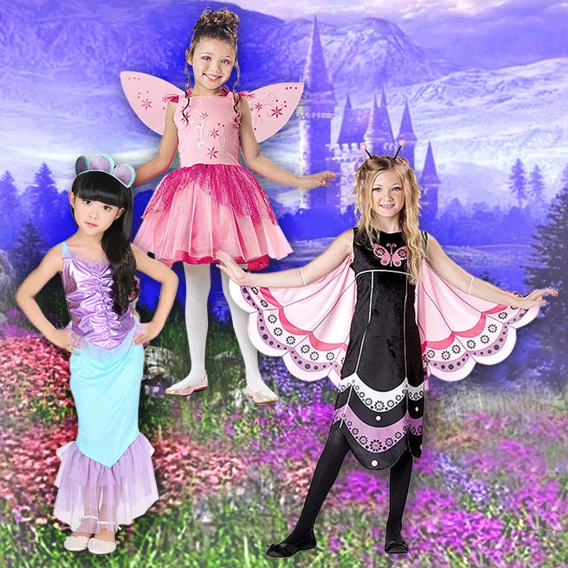 

Princ Dr Children's Costume Snow White Cosplay Masquerade Ball loween Outfit for Girls Theme Polyester Fiber