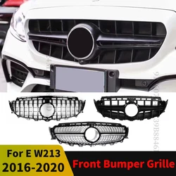 Front Grille Bumper Grill GT Diamond E63 Style Mesh For Mercedes Benz E W213 C238 A238 2016 2017 2018 2019 2020 Refit Tuning Kit