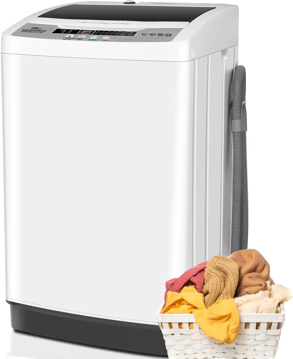 

Nictemaw 2.4 Cu.Ft Portable Washing Machine, 17.8lbs Portable Washer Dryer Combo with Drain Pump, Full Automatic