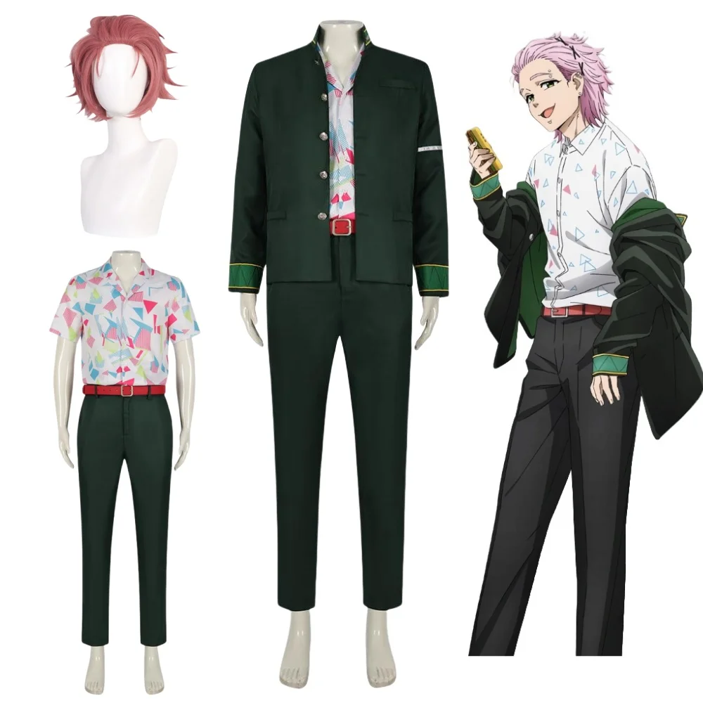 Kiryu Mitsuki Cosplay Anime Sakura Wind Breaker Costume Wig WINBRE School Uniform Halloween Party Suit