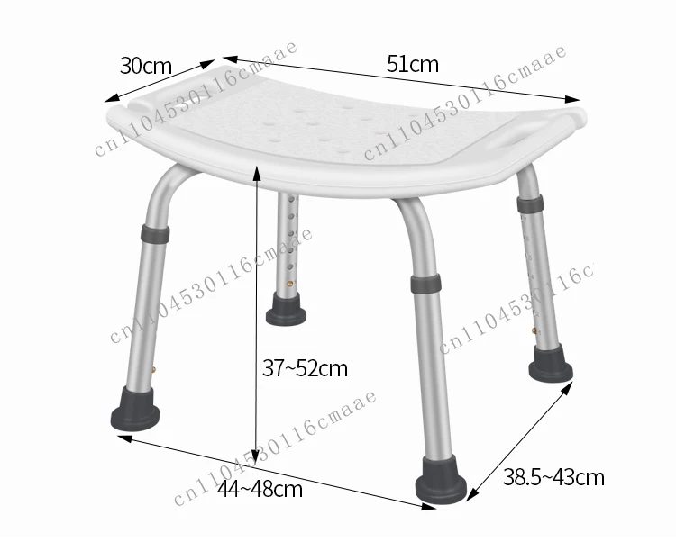 

NEW Bathroom and Shower Chair Elderly Folding Bath Chair Furniture Stool Shower Bench Non-slip Chair 6 Gears Height Adjustable