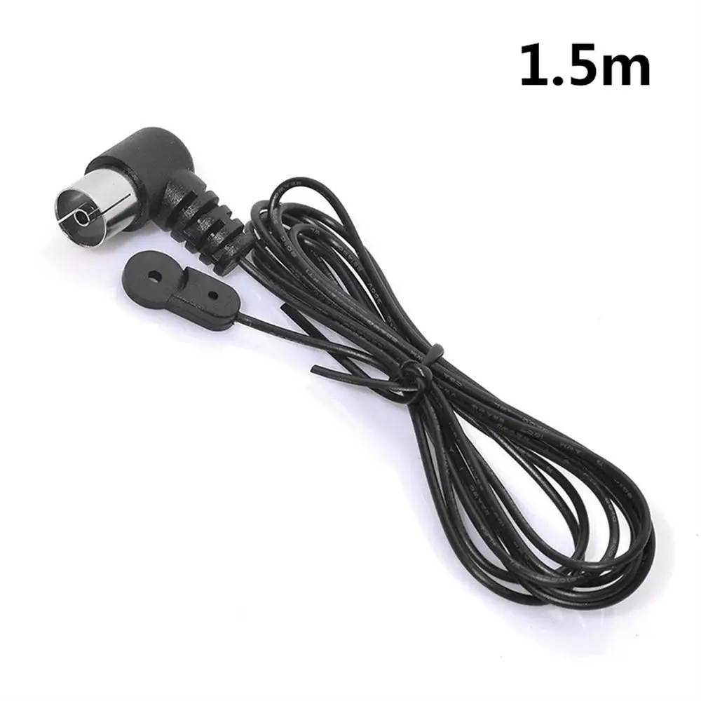 Black 1.5M F Adapter FM100722 HiFi Indoor Stere Raise Signal Receiving Antenna AM FM Radio Aerial FM Radio Antenna