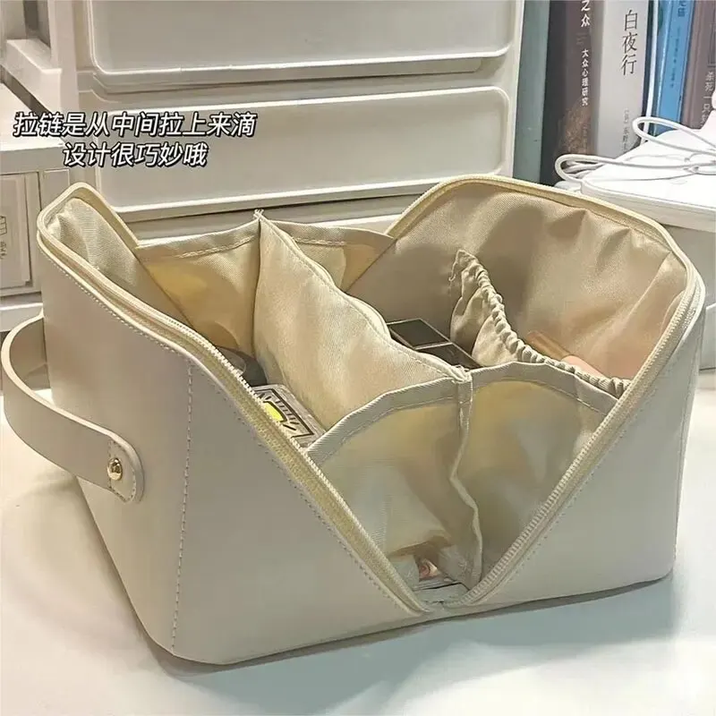 Borsa per il trucco borsa portatile per la bellezza e la cura della pelle di grande capacità pochette impermeabile ad alto livello di aspetto