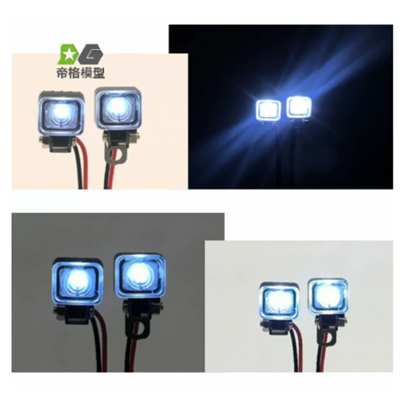 

1Pair CNC Aluminum Alloy LED Lighting Spotlight Position Light For 1/14 Tamiya RC Truck For Scania 770S Actros Volvo 56372 Parts