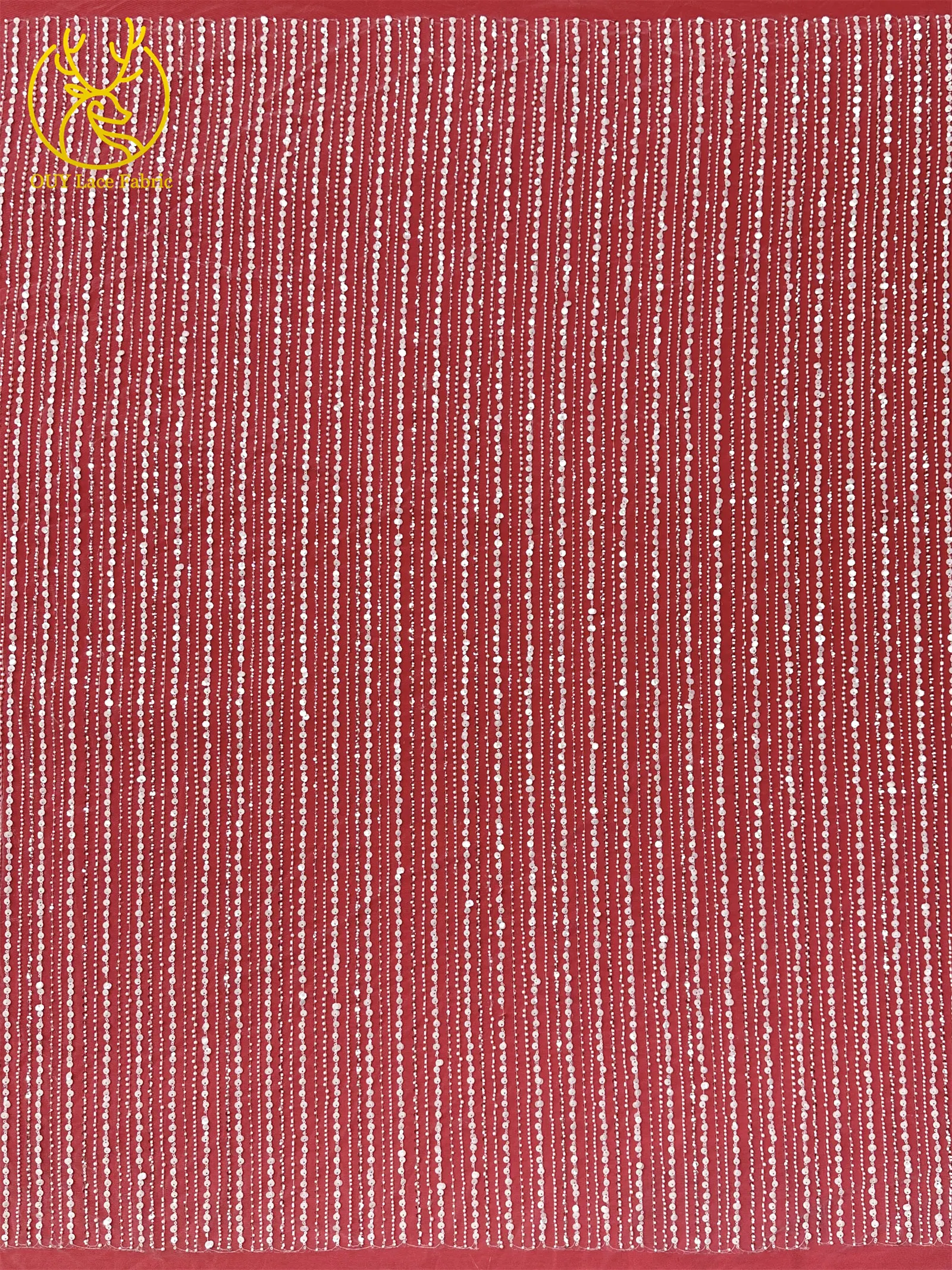Luxuriöser afrikanischer Perlen-Mesh-Spitzenstoff 2026, französischer nigerianischer Pailletten-Tüll-Spitzenstoff für Damen, Brautkleid, Hochzeitskleid, zum Nähen – Detail 13
