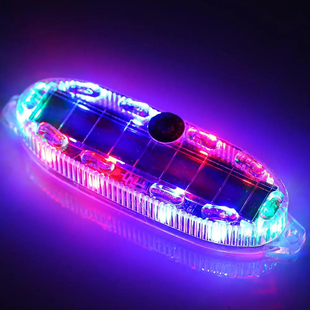 1/2Pcs Wireless LED Solar Strobe Light Waterproof for Motorcycle Car Bike Truck Anti-collision Warning Light Signal Lamp