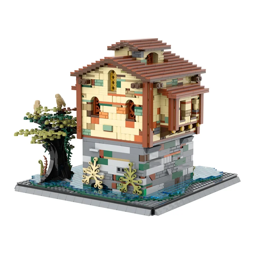 MOC-29779 Swamp Hideout Building Blocks Model Swamp Hideout Safe House Modular Architecture Bricks Assembly Toy Kids DIY Gifts