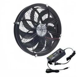 Circular 30cm X 4cm 12-Inch 115V 230V Industrial Fan Speed Controller 730CFM Large Airflow Metal Frame Greenhouse Server