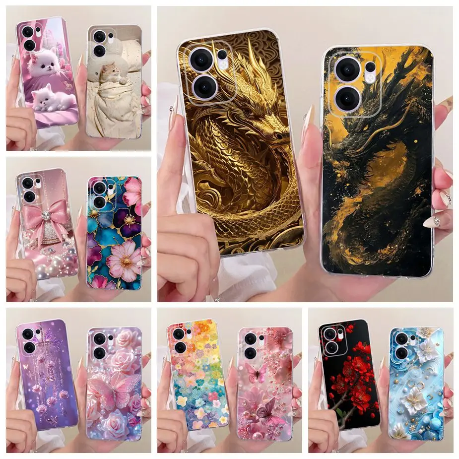 ل ممن لهم رينو 13F 5G حالة Reno13 FS كول التنين رسمت غطاء لينة سليم جراب هاتف ل ممن لهم رينو 13 برو Reno13 F الغطاء الخلفي أكياس #1