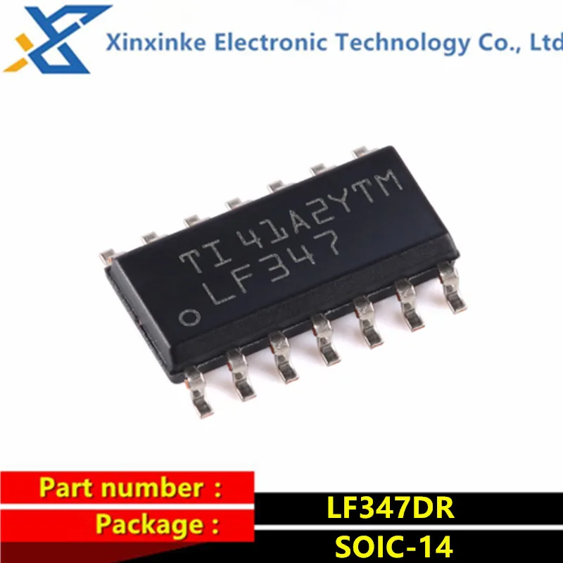 

10PCS LF347DR SOIC-14 Operational Amplifier ICs Quad WB JFET High Speed Op Amp Brand New Original