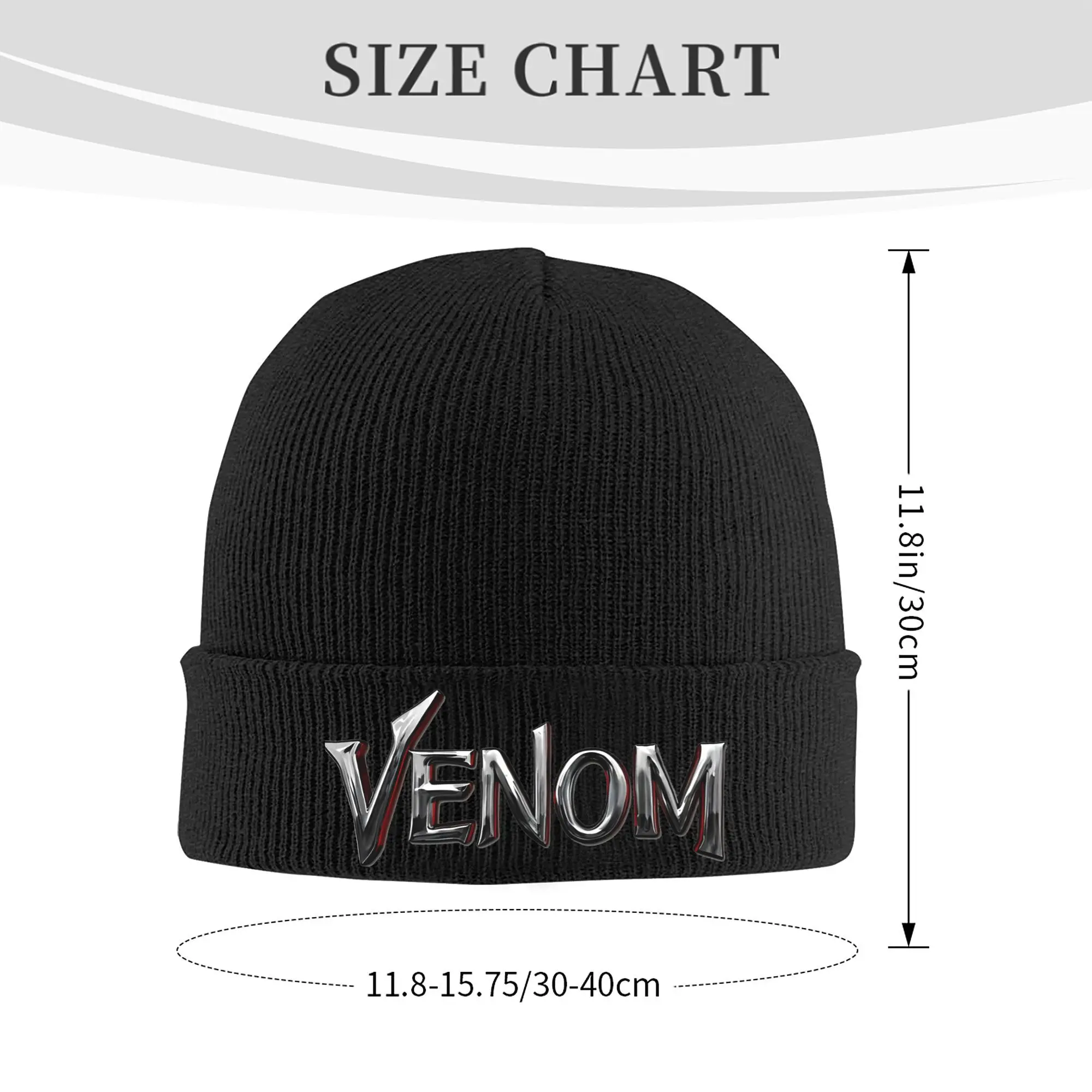 Super Hero Movie Venoms Logo Knitted Caps for Women Men Beanies Winter Hats Acrylic Warm Cap