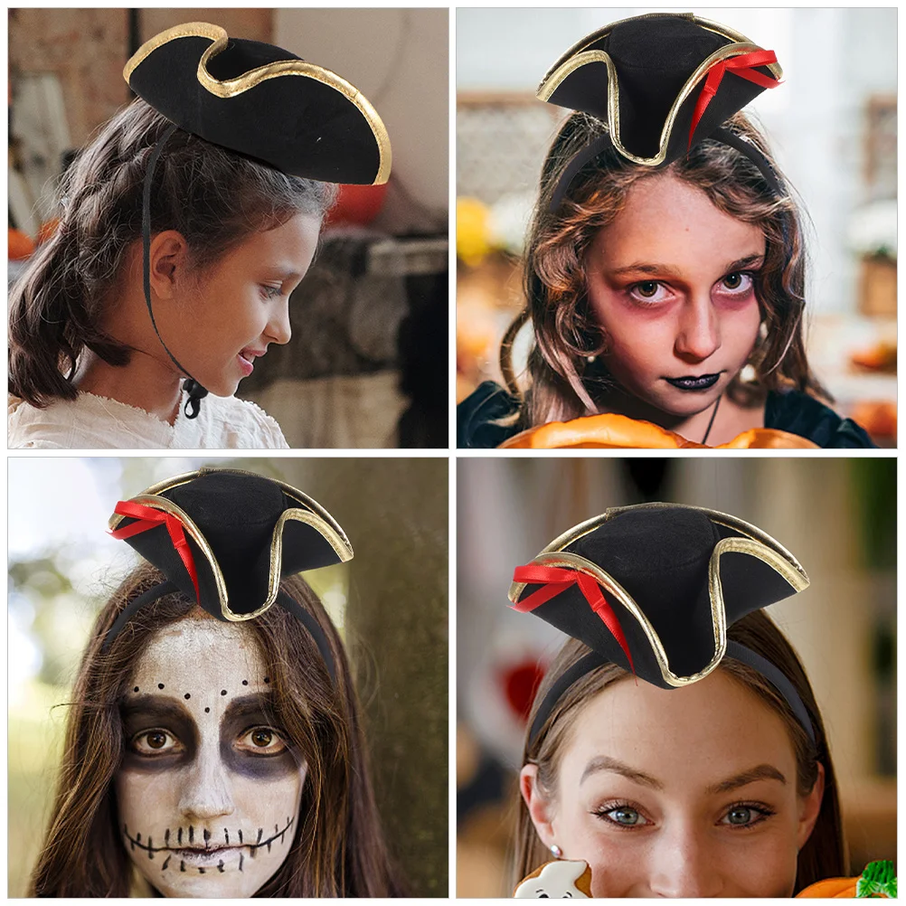 

1Set Halloween Pirate Hat Headband Pirate Hairband Cosplay Hair Accessory Party Dress Up Role-Playing Prop Halloween Headbands
