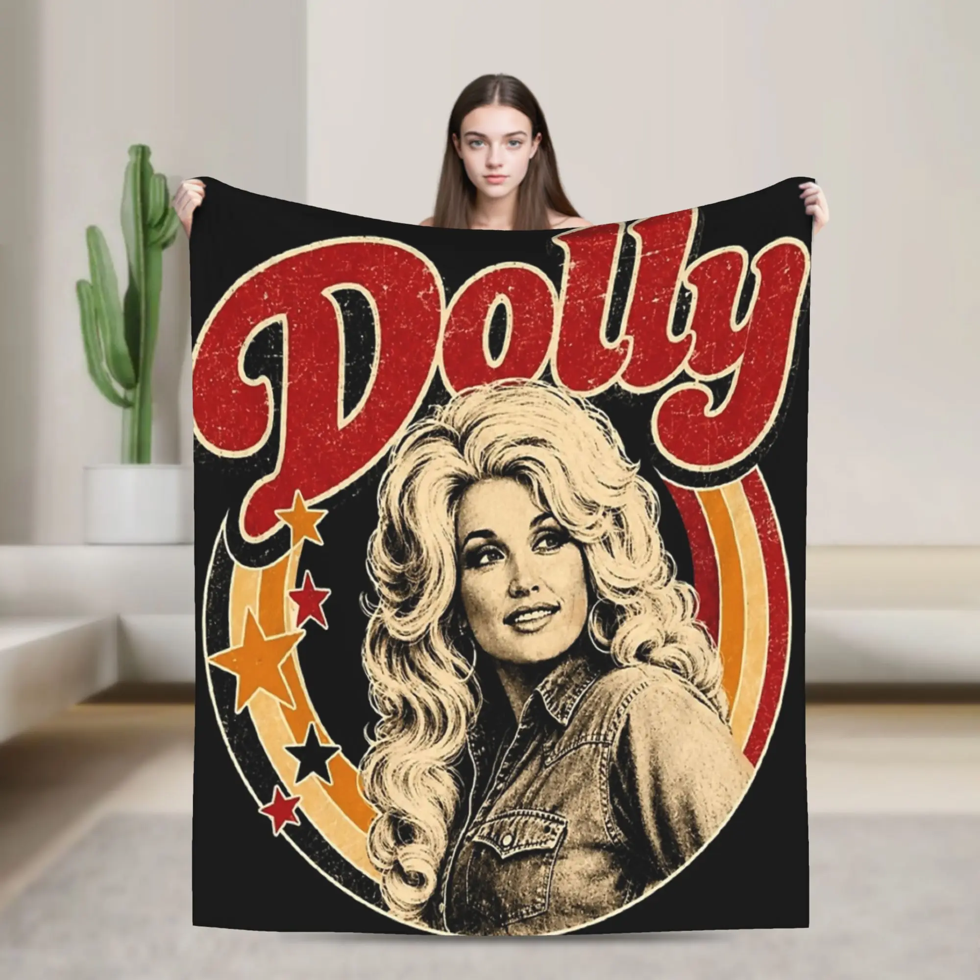 Dolly Parton Memorial RIP Fleece Throw Blanket  Blanket for Bedding Couch Lightweight Thin Bedroom Quilt