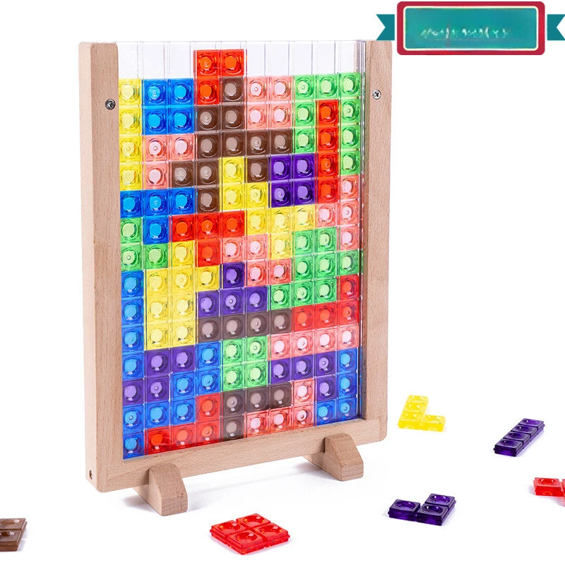 New Children's Puzzle 3D Tetris Parent Child Interactive Desktop Game Puzzle Toy