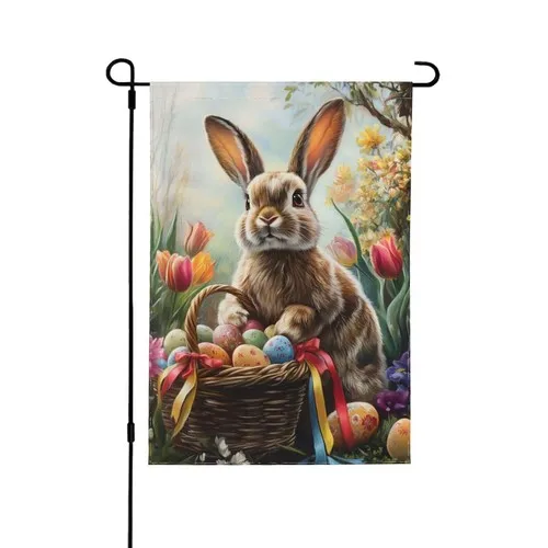 12x18 Inch Double Sided Spring Bunnies Garden Flag Spring Yard Flag HHJ LLG
