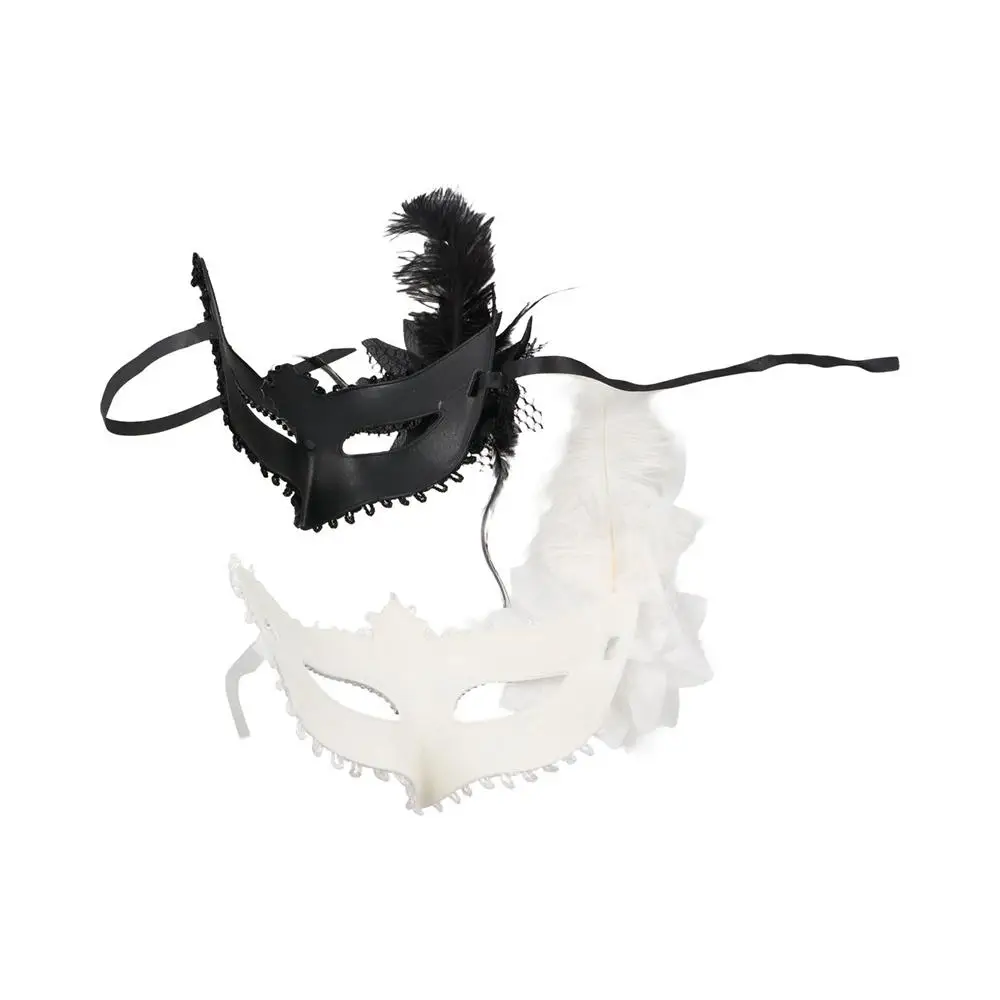 Exquisite Diamond Feather Venetian Mask Flower Bead Eye Mask Plastic Half-face Flower Masquerade Mask Carnival Party