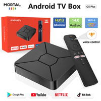Mortal Smart TV Box Q5 Plus Android 14 8K 4K Media Player TV Box BT5.0 Android WiFi6 Super Fast Wireless HDMI 1080P Set Top Box