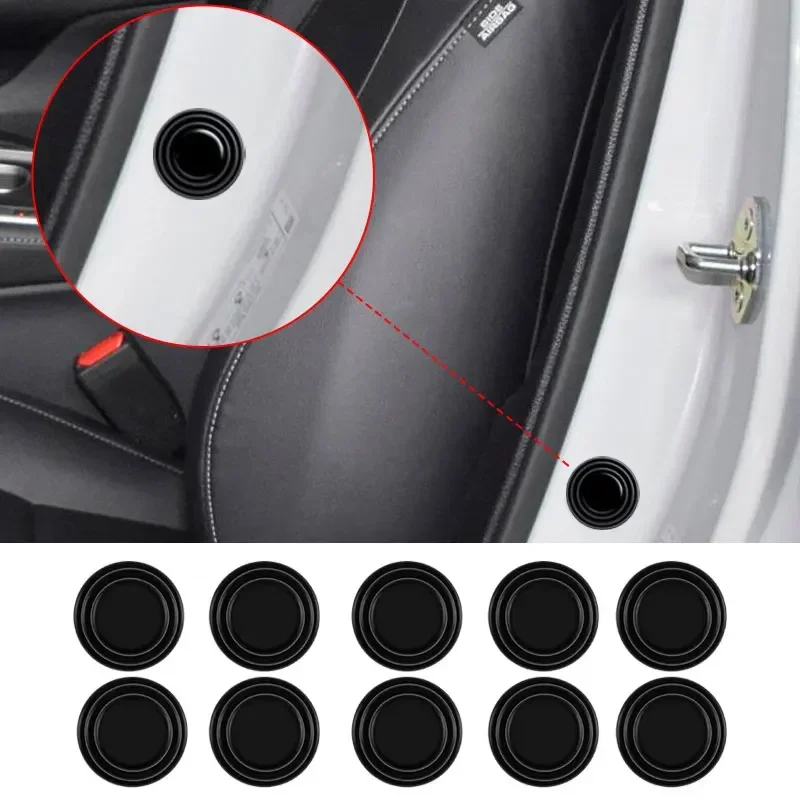 10PCS Car Door Anti-shock Silicone Pad Universal Anti-Noise Buffer Gasket Anti-collision Door Sticker Soundproof Crash Pad