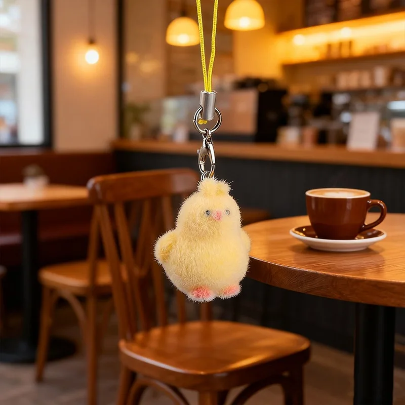 Chick Duckling Keychain Sweet Cartoon Keychain Student Accessories Three-Dimensional Mobile Phone Chain For Decoration Keys
