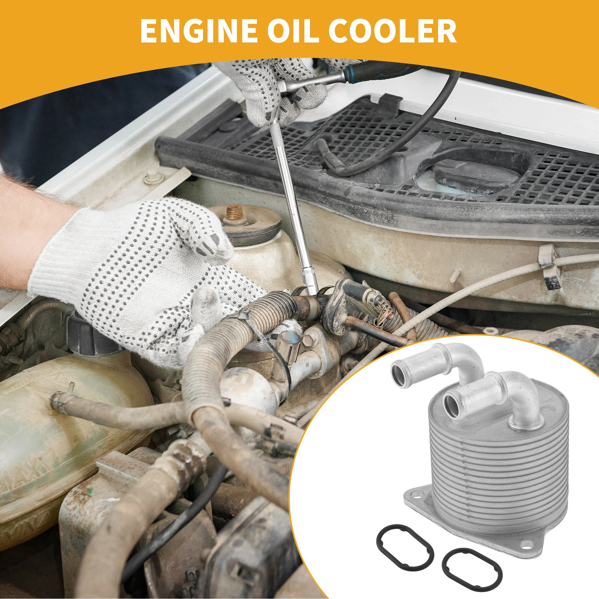 

Масляный радиатор двигателя UXCELL для Volvo S60 2013-2018 No 31437022 Масляный радиатор трансмиссии