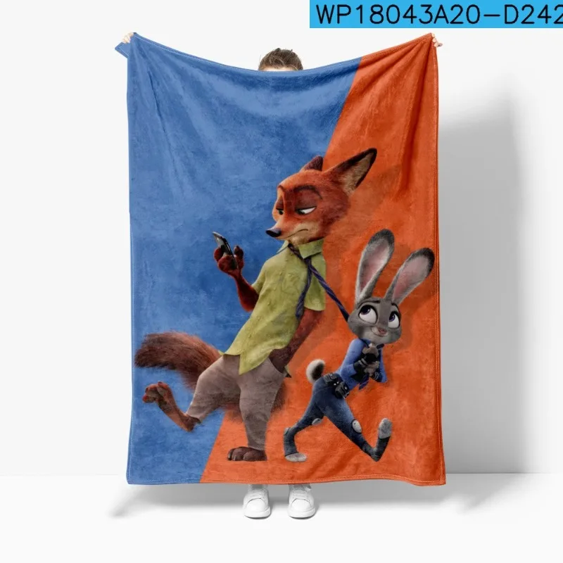 بطانية جديدة من الرسوم المتحركة والرسوم المتحركة الأكثر مبيعًا ثلاثية الأبعاد لفيلم Zootopia2، بطانية قيلولة، طباعة من الفلانيل للدفء #1