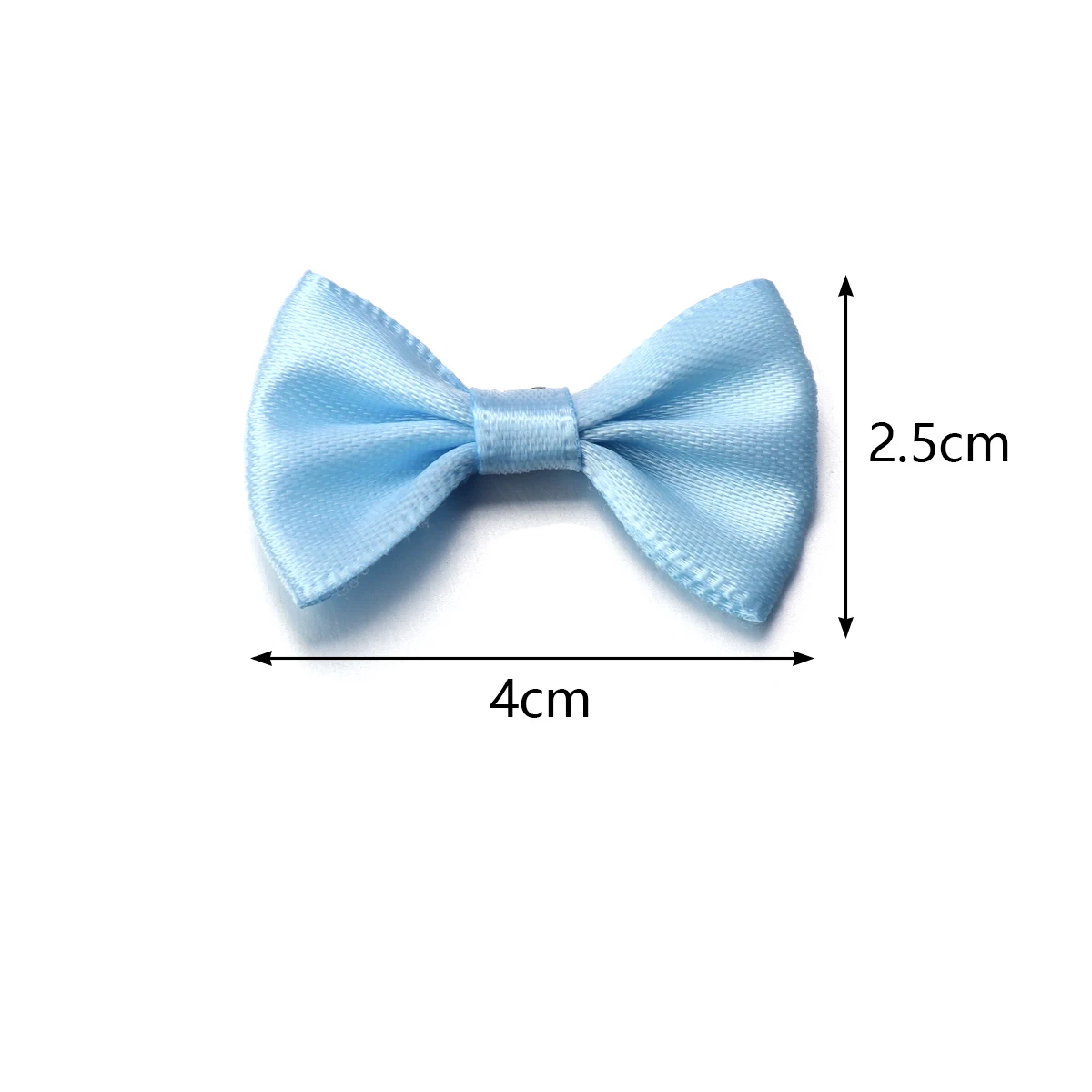 50Pcs/Pack 4*2.5cm Colored Ribbon Bows Small Size Dacron Ribbon Bow Flower Craft Decoration Handwork DIY Party Decoration