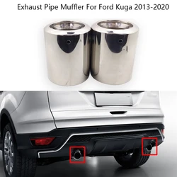 1 Pair Stainless Steel Exhaust Pipe Mufflers For Ford Kuga 2013-2020 Tailpipe Muffler Tip Auto Styling Car Accessories