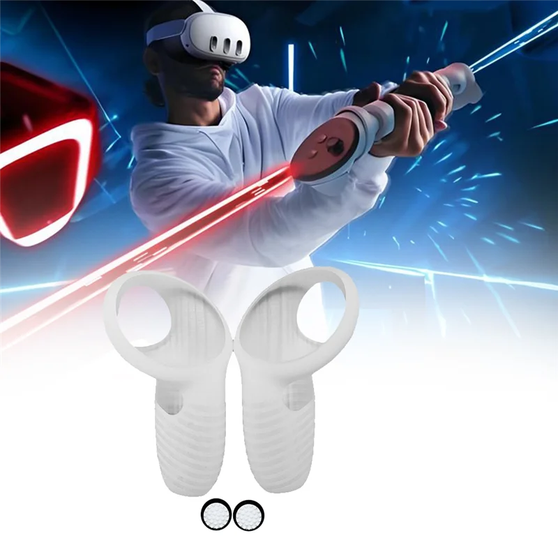 Game Controller Case For Meta Quest3 Grip Non-Slip Silicone Case For Oculus Quest3 Silicone Case With Protective Cap